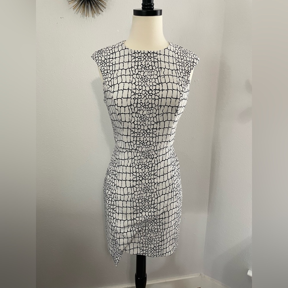 Sheike Lined Snake-Print Pattern Dress